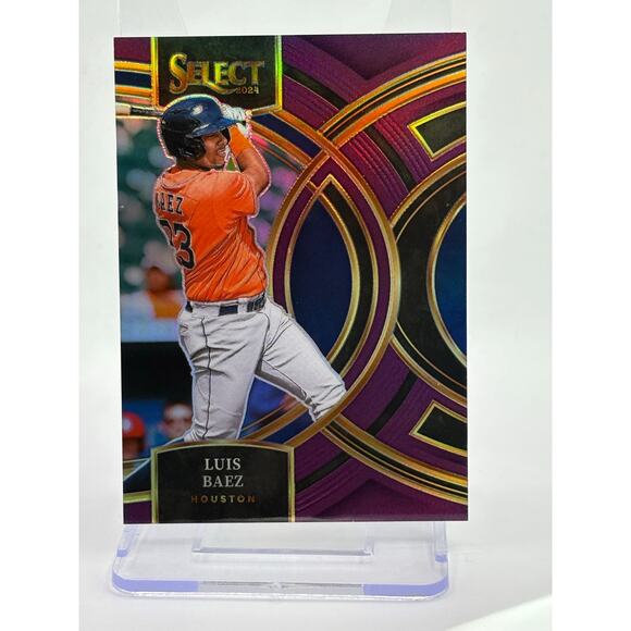2024 Panini Select Luis Baez Purple Prizm 90/99 SP Houston Astros Prospect - Picture 1 of 2